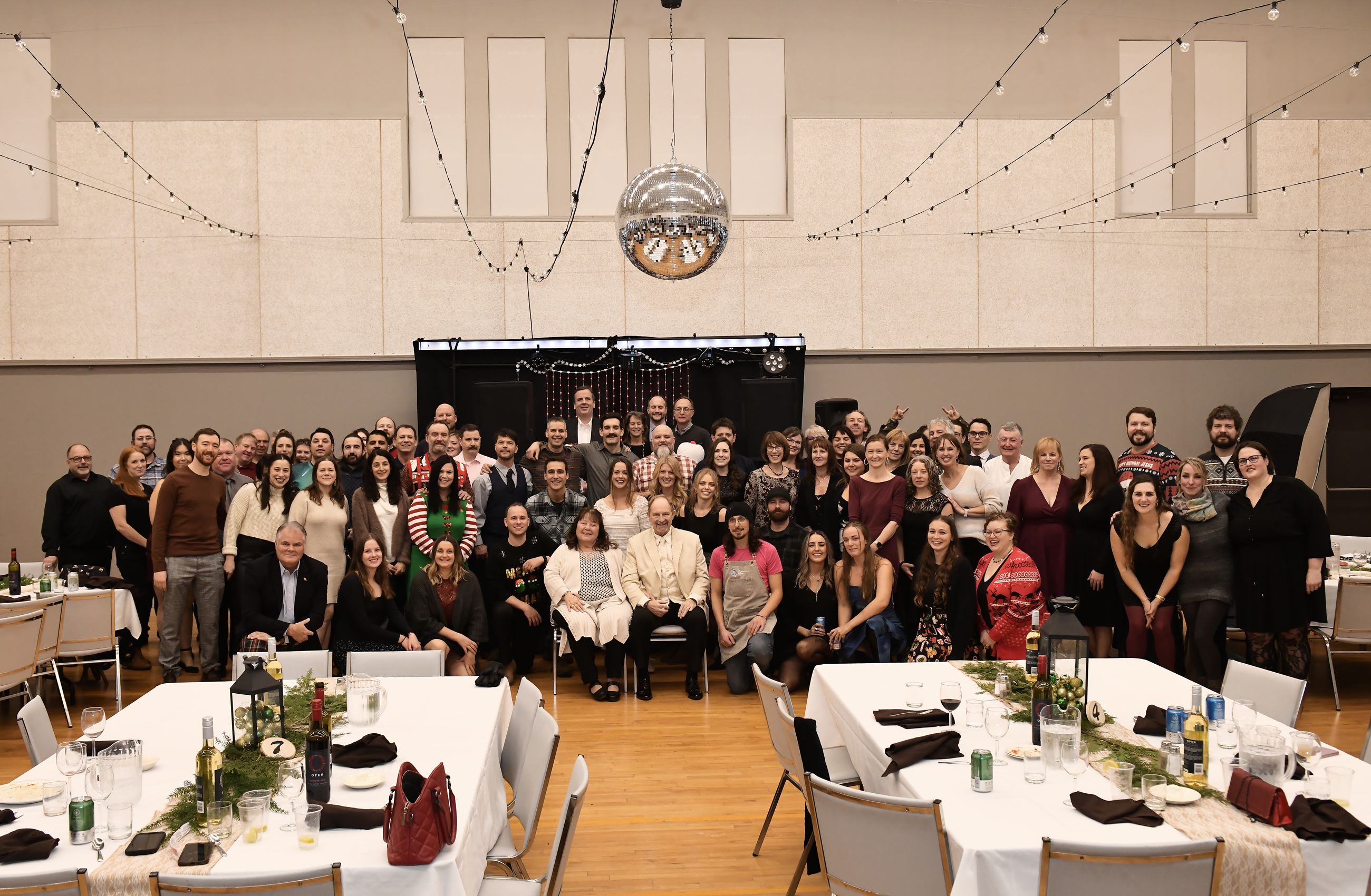 City of Revelstoke Staff Taking a Group Photo at the 2024 Holiday Party